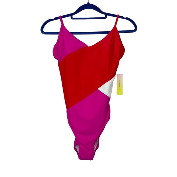 Summersalt Women's One Piece Swimsuit - Red, Pink, and White - Picture 3 of 10